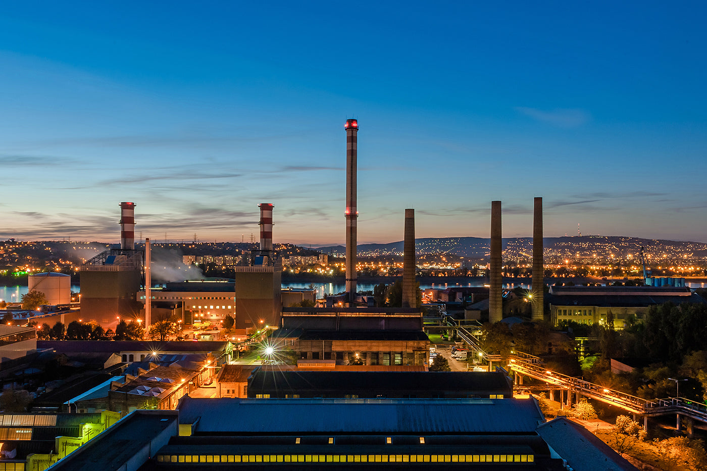 Csepel Thermal Power Plant at night #4566