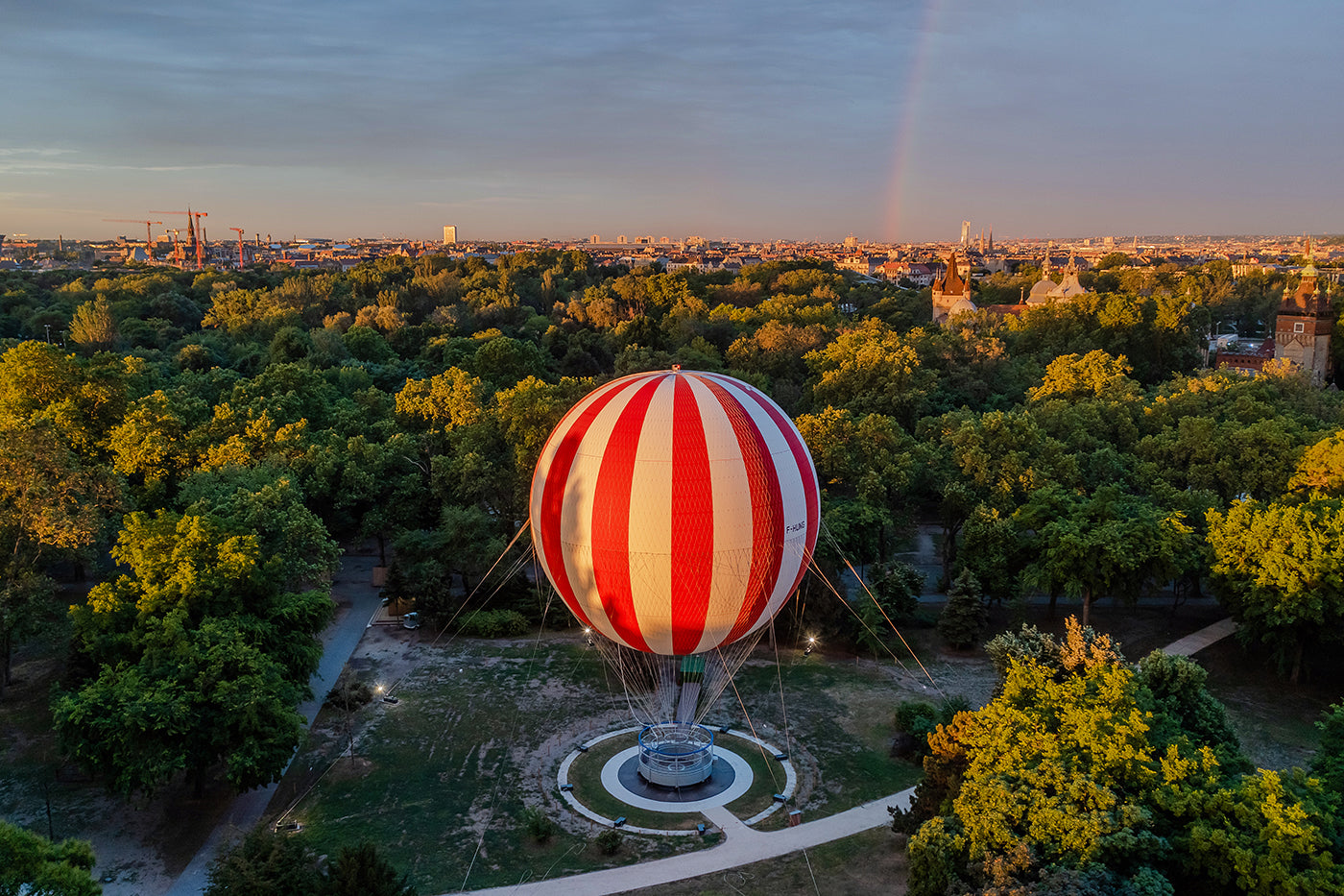 The City Park hot air balloon with drone #4588