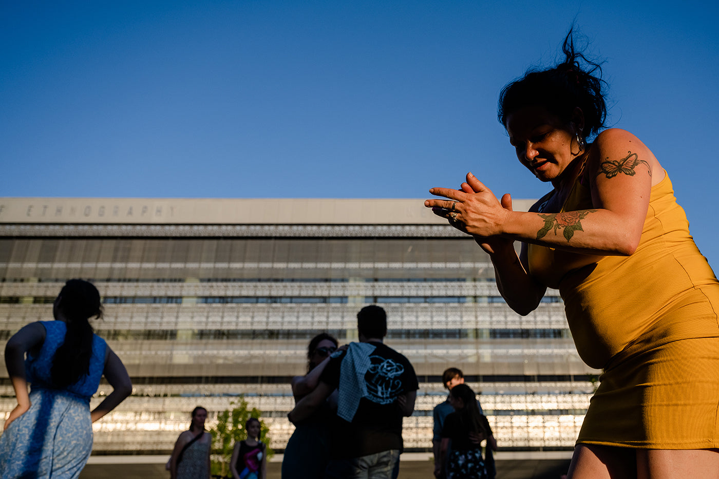 Ballroom dancing in front of the Ethnographic Museum #4693