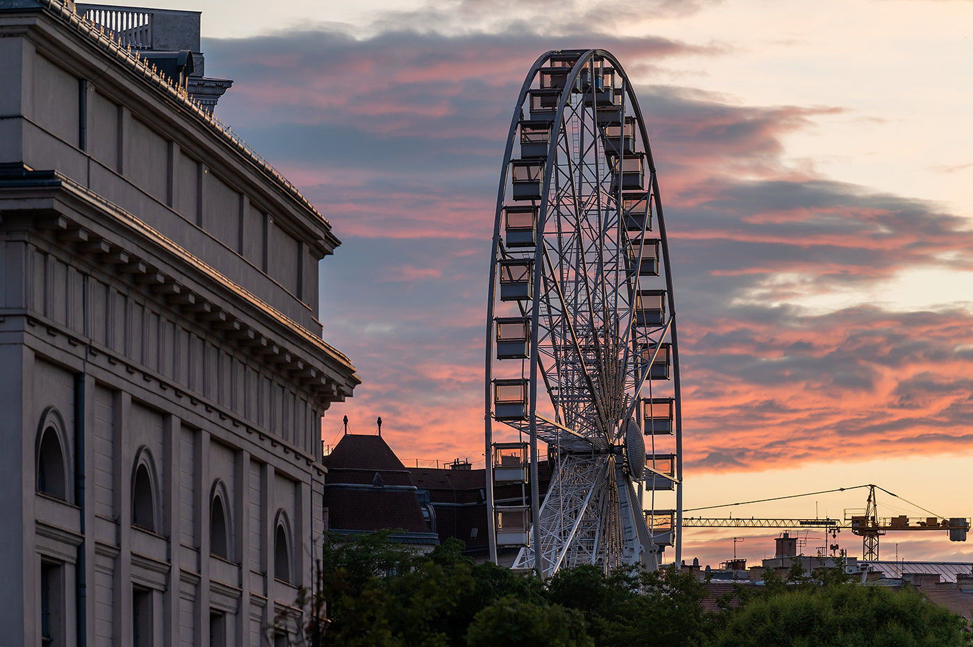 Ferris wheel at sunset #4702