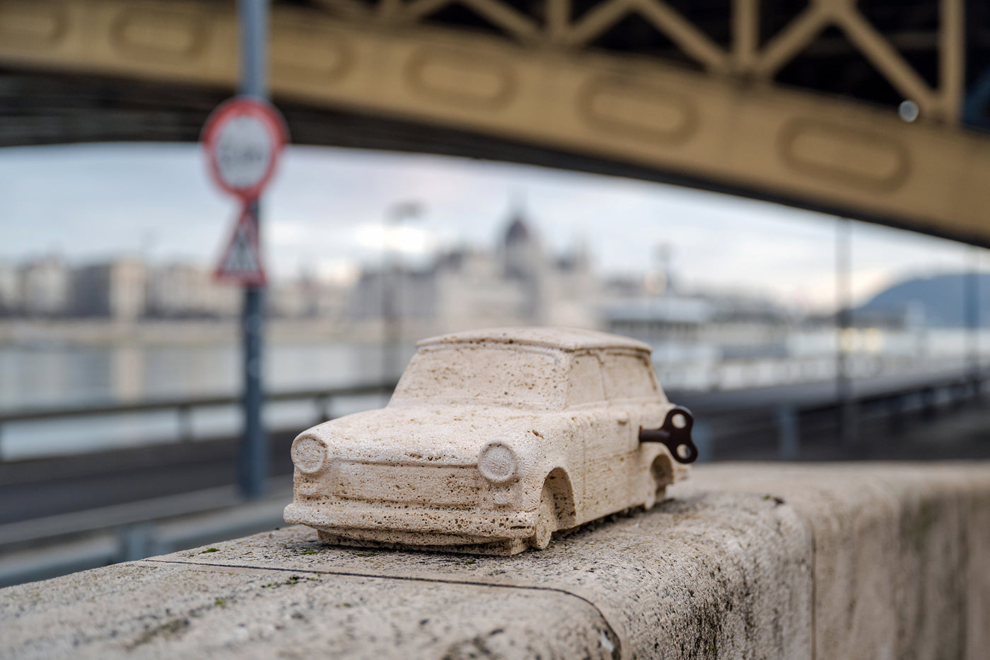 Trabant mini statue at Margaret Bridge #4739