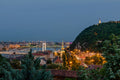 Budapest skyline from the Castle at blue hour #4822