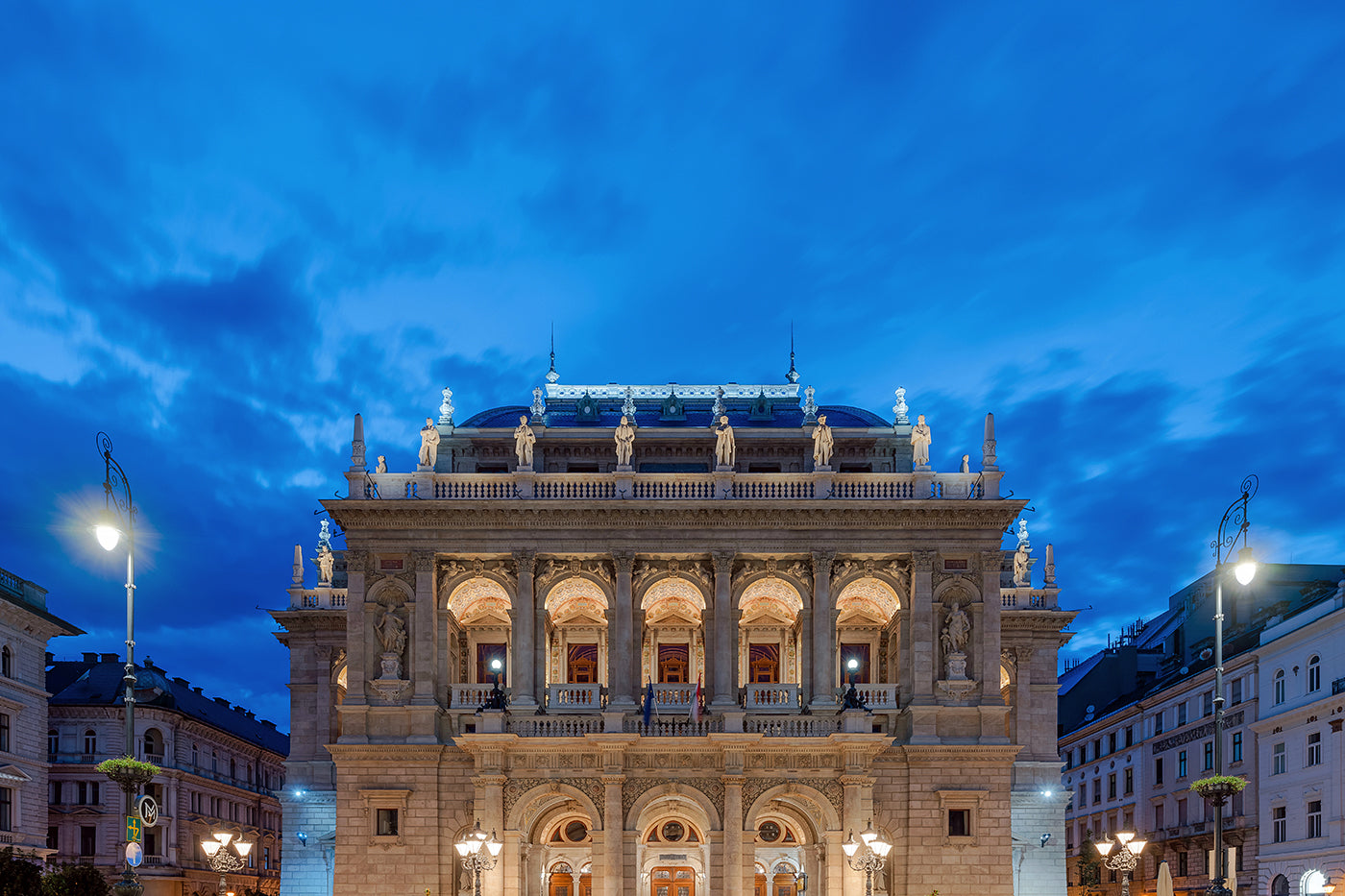 Opera House facade at night #5024