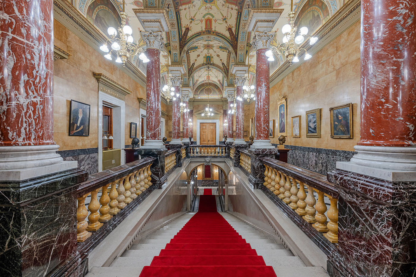 The upstairs gallery of the Royal Staircase in the Opera House #5047