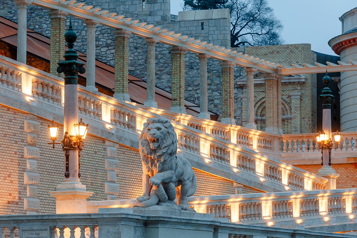 Castle Garden Bazaar evening lights #5246
