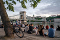 Young people at the Chain Bridge #5383