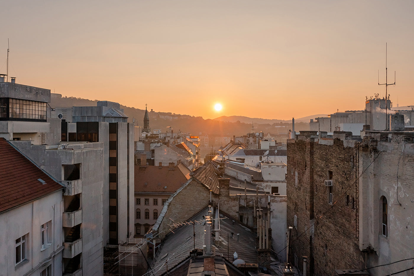 Downtown view with drone #5430