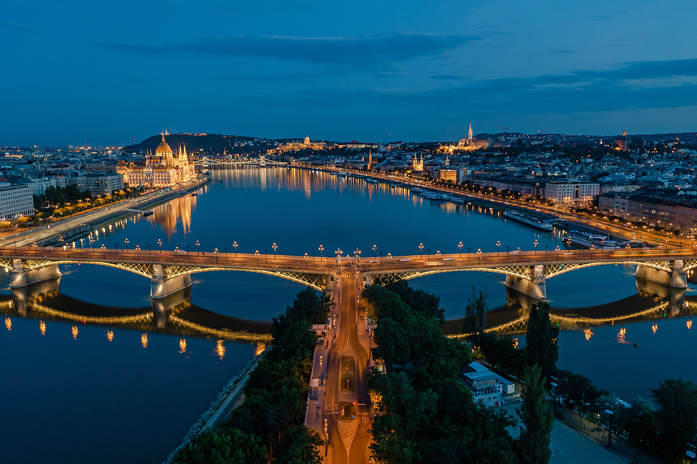 Budapest from Margaret Island, bird's eye view #5455