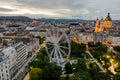 Bird's eye view of Erzsébet Square in the evening #5476