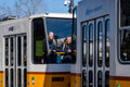 Laughing girls on the tram #5598