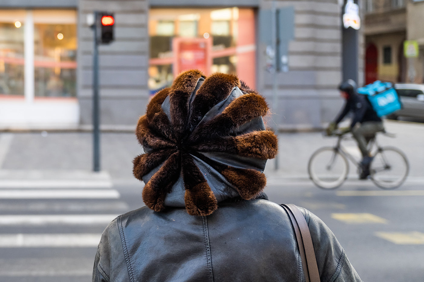 Stylish hat on Charles Boulevard #5599