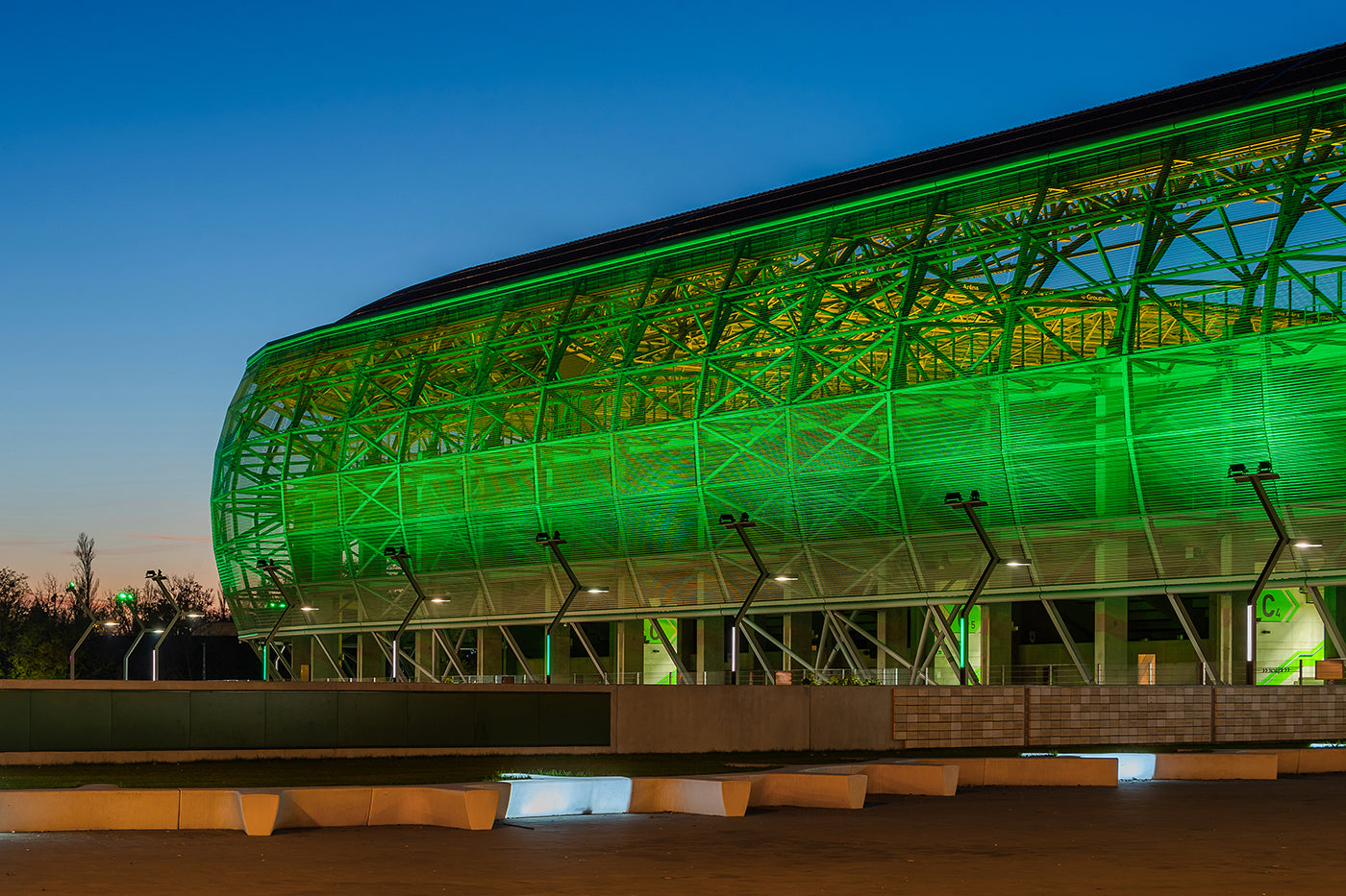 Groupama Aréna kék órában #5715