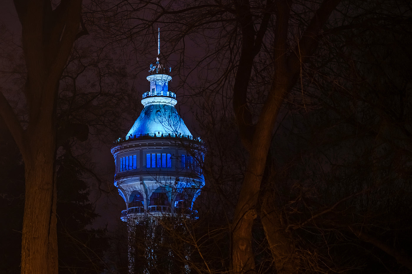 Margaret Island Water Tower at night #5752
