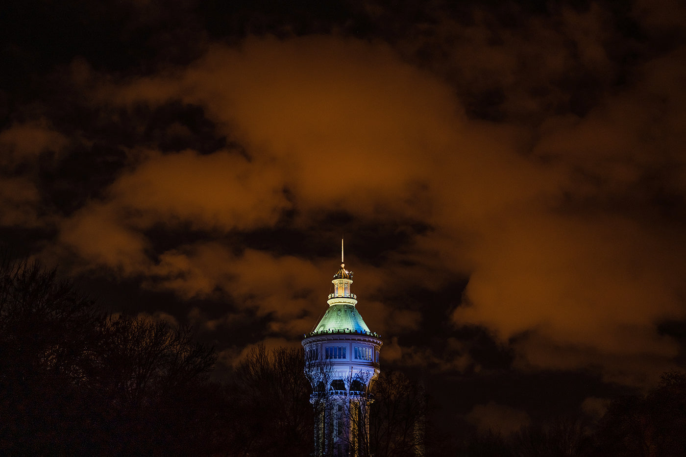 Margaret Island Water Tower at night #5754