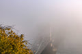 Chain Bridge from the Castle in the fog #5922