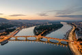 Margaret Bridge from a bird's eye view at sunset #6320