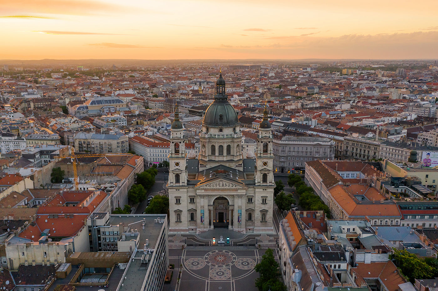 Basilica from a bird's eye view at sunrise #6321