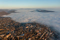 The foot of Svábhegy shrouded in fog #6323