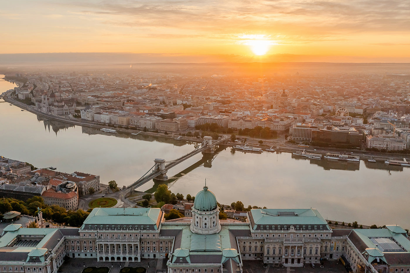 Budapest skyline at sunrise from the Castle #6349