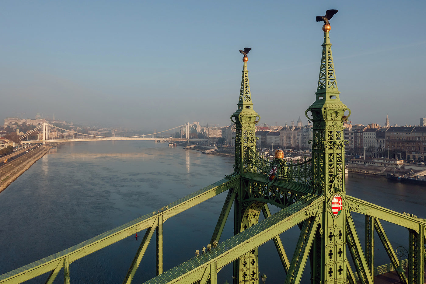 Liberty Bridge with drone #6377