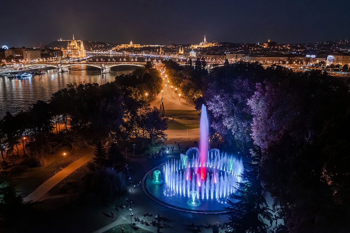 Margaret Island Fountain from above #6384
