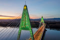 Christmas decoration lighting of Megyeri Bridge #6385