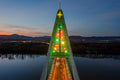 Christmas decoration lighting of Megyeri Bridge #6389