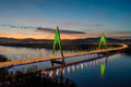 Christmas decoration lighting of Megyeri Bridge #6404