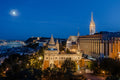 Fisherman's Bastion with drone at night #6463