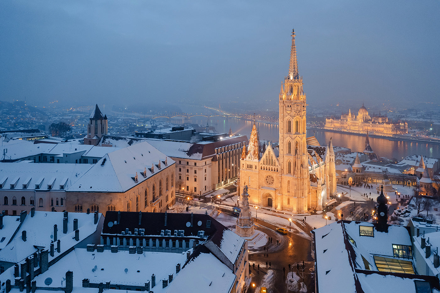 Matthias Church after snowfall #6470