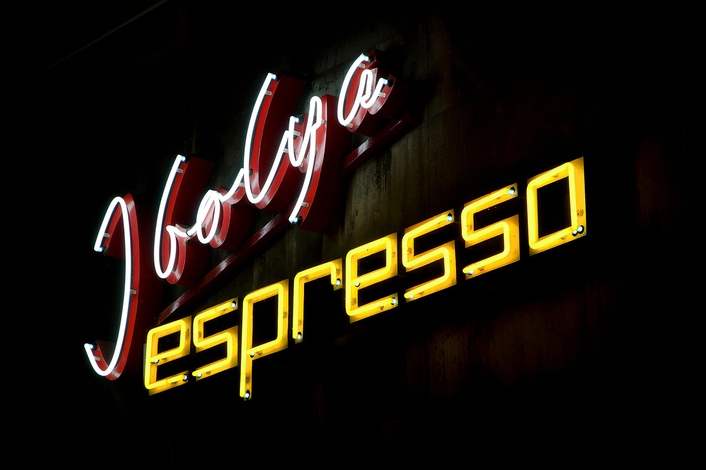 Neon sign of Ibolya Espresso #6663