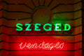 Szeged Restaurant neon sign #6670