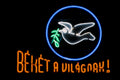 Bek to the world! neon sign at Sziget Festival #6684