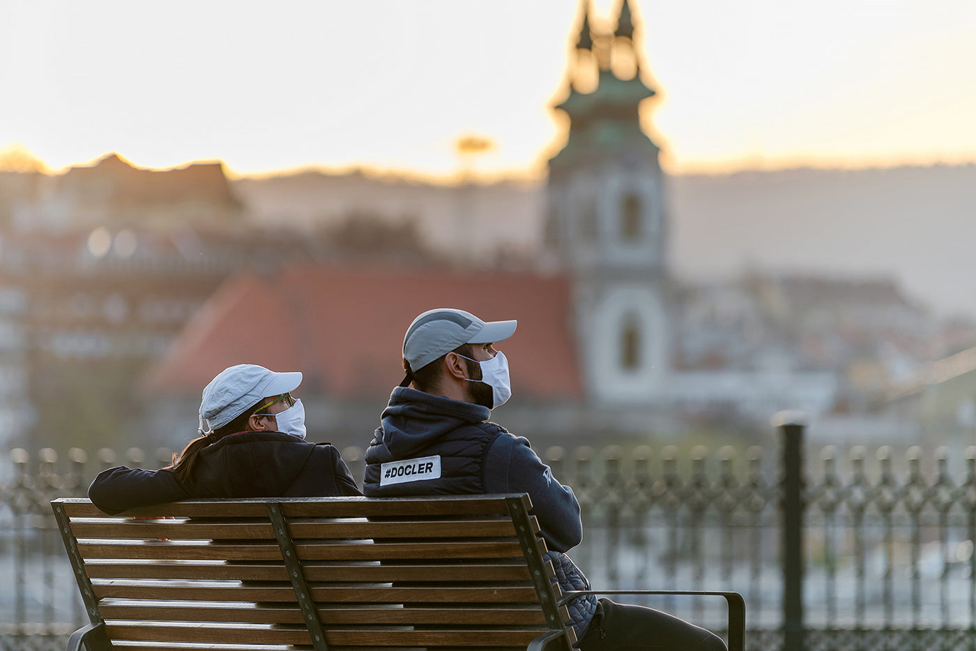 Sitting on a bench during Covid #7188