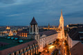 Buda Castle District by drone at night #7246