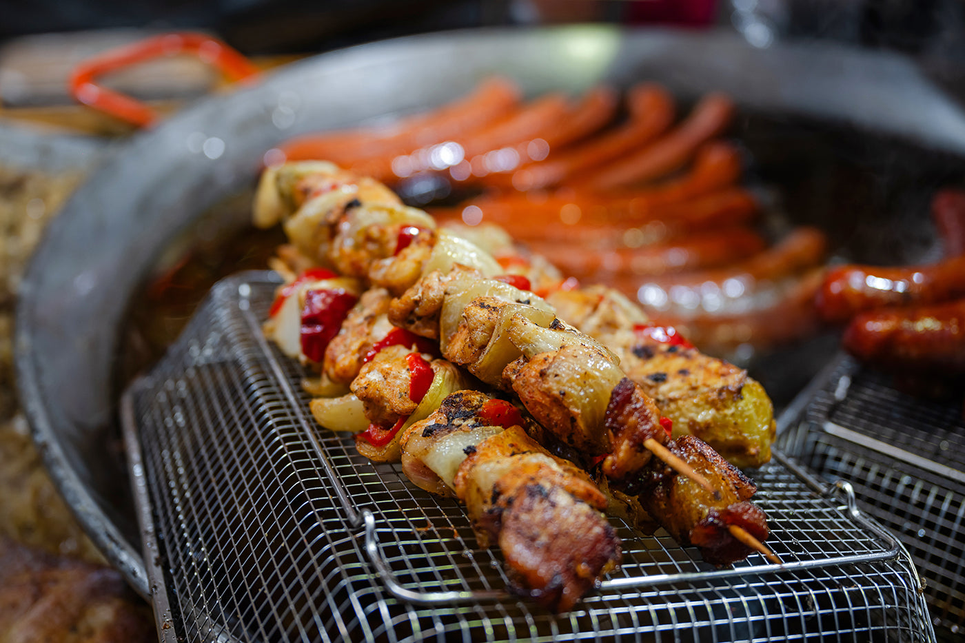 Robber meat at the Christmas market #7708