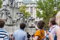 Turisták a Vörösmarty téren #7789