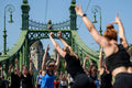 Yoga on the Liberty Bridge #7915