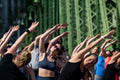 Yoga on the Liberty Bridge #7949