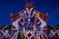 Light painting on the Central Market Hall building #8043