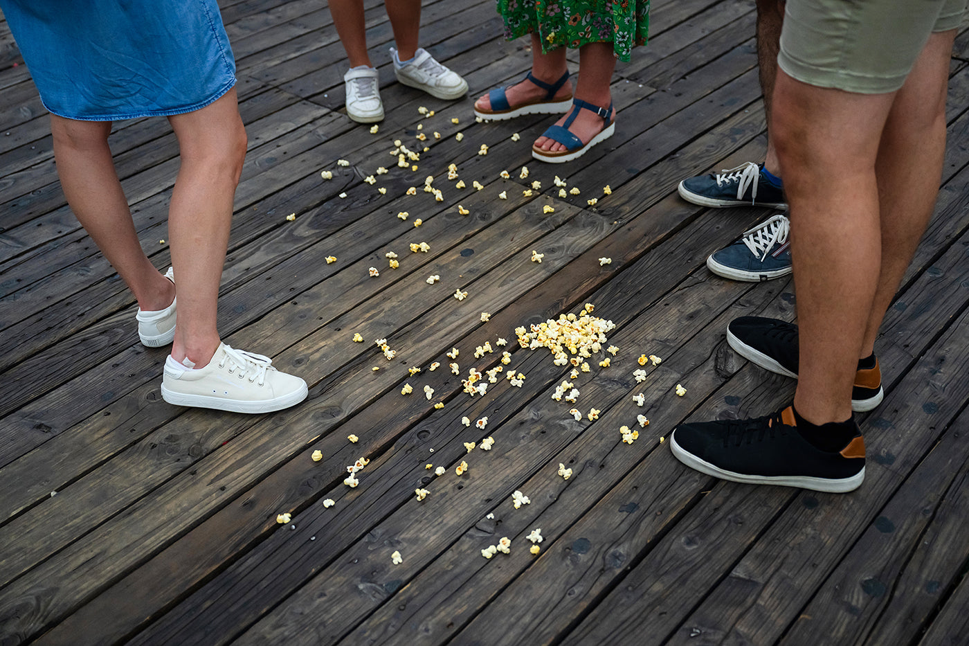 Scattered popcorn in Budapest Park #8397