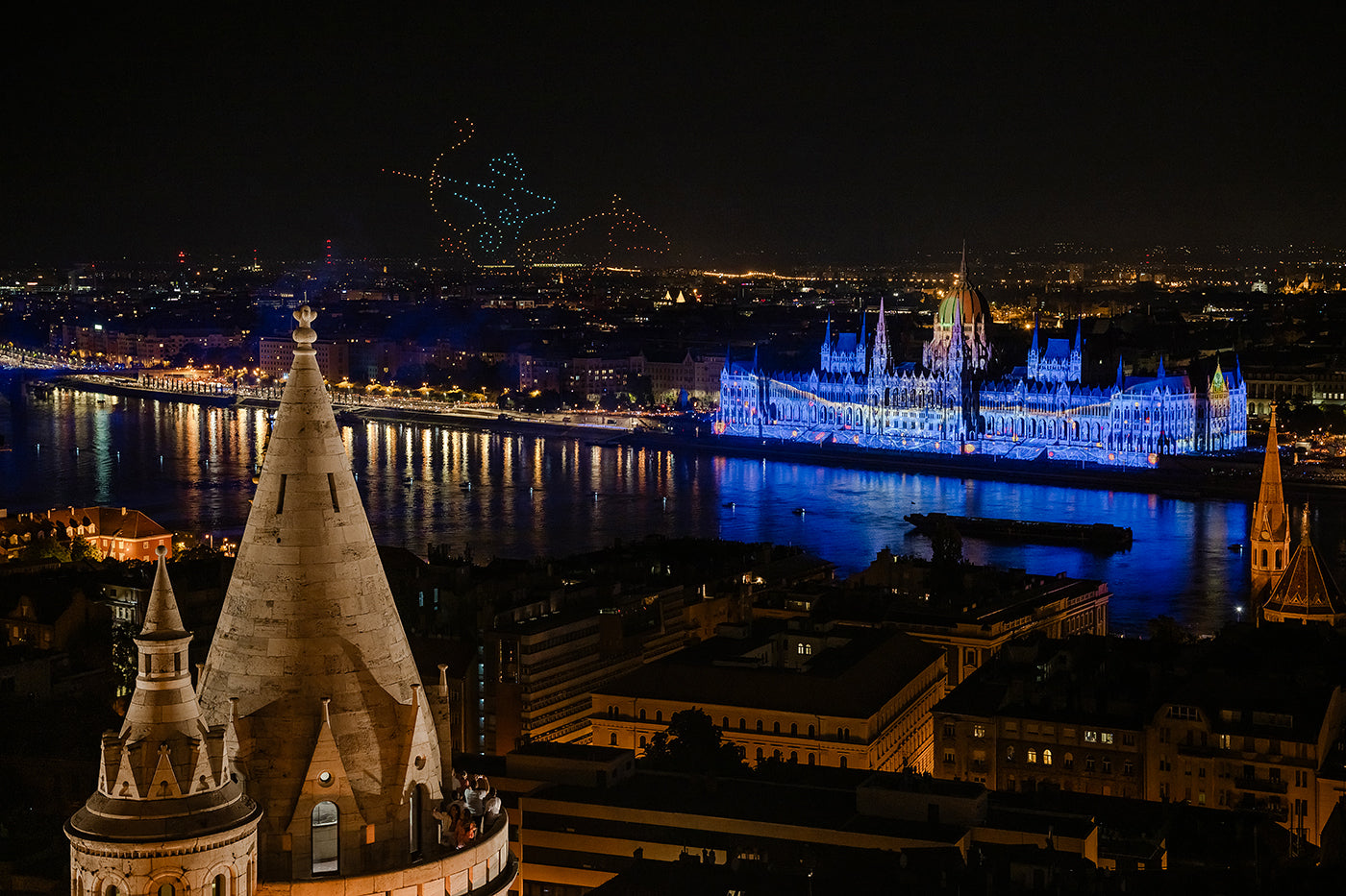 Augusztus 20-i tűzijáték a Hilton Budapest teraszáról #8528