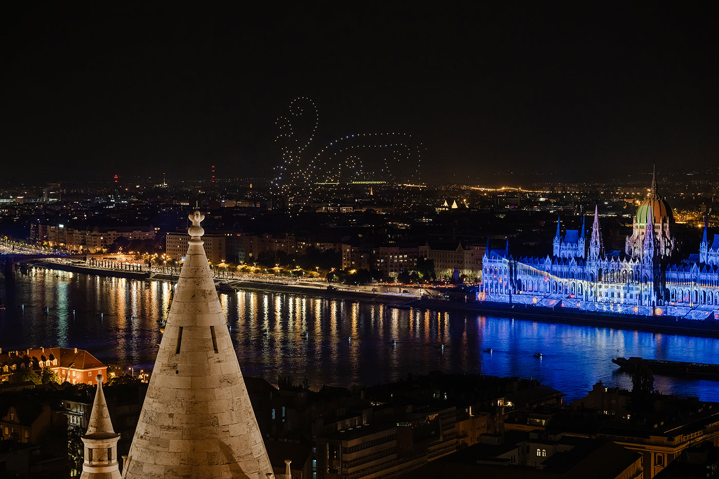 Augusztus 20-i tűzijáték a Hilton Budapest teraszáról #8529