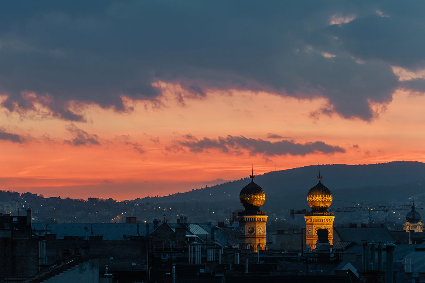 Dohány Street Synagogue at sunset #8698