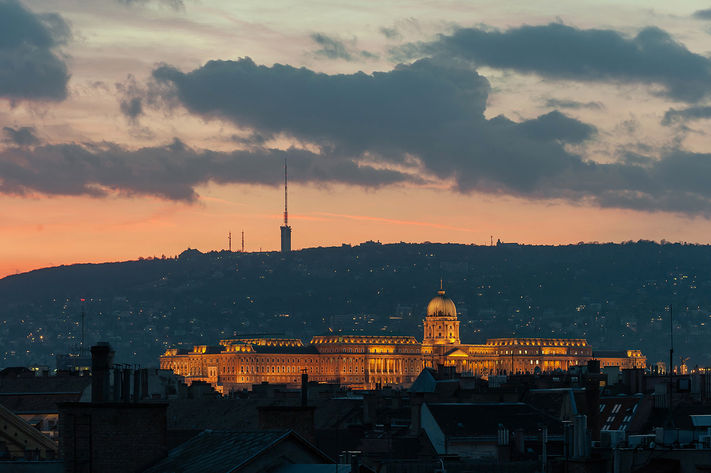 Buda Castle at sunset #8758