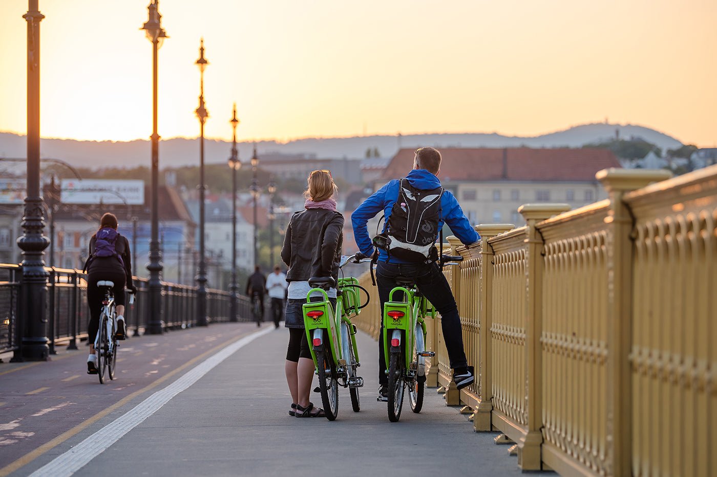Cyclists on Margaret Bridge #8776