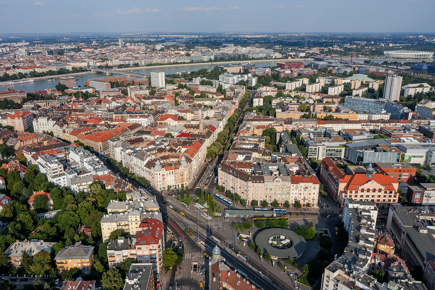 Zsigmond Móricz circular square from a bird's eye view #9002