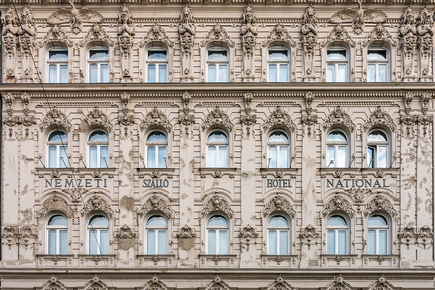 Facade of National Hotel Budapest #9096