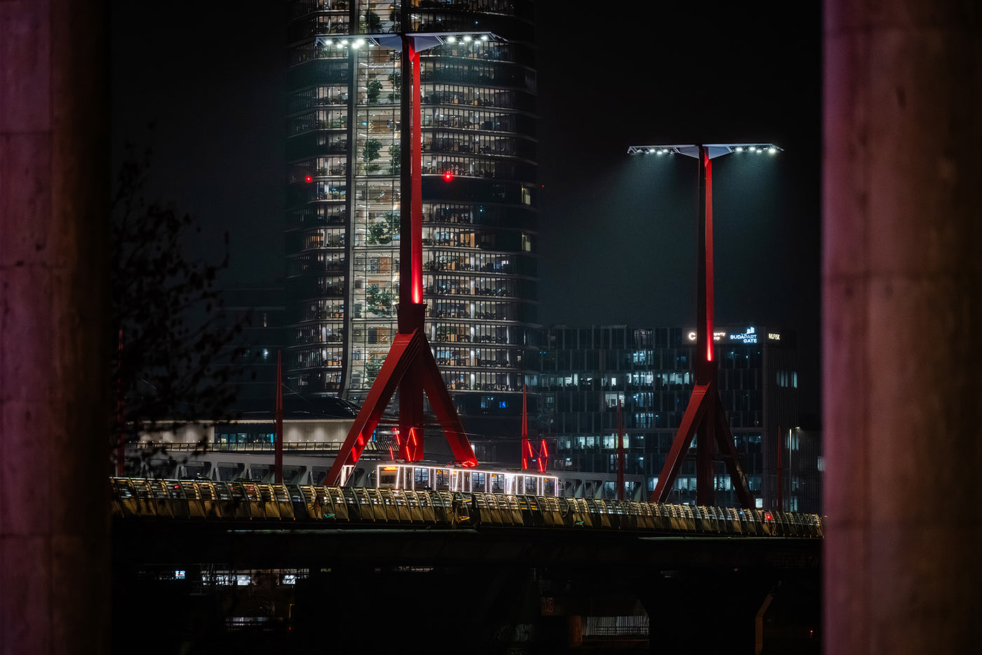 Christmas tram on Rákóczi Bridge #9160