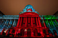 Christmas light painting on the facade of Buda Castle #9201